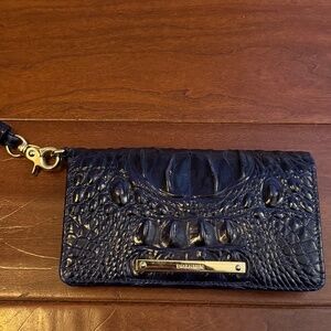 Brahmin Navy Blue Leather Wallet/Wristlet